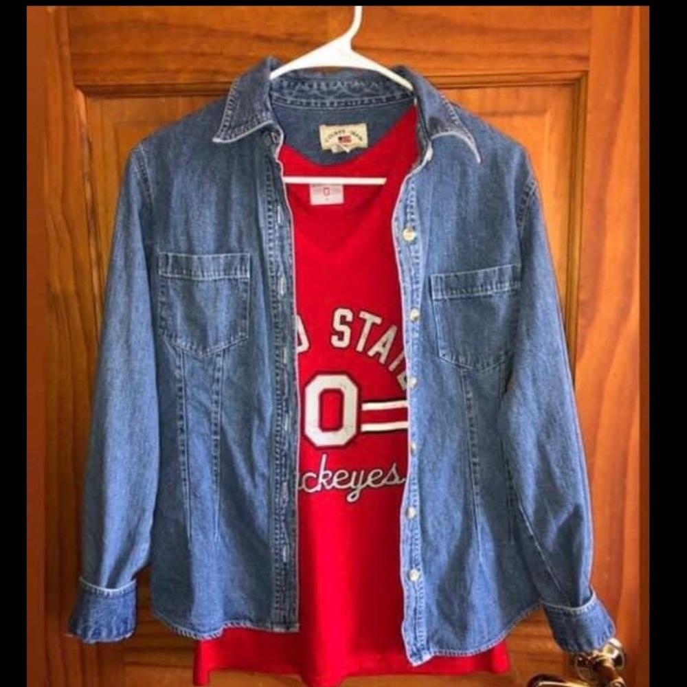 Denim button up shirt